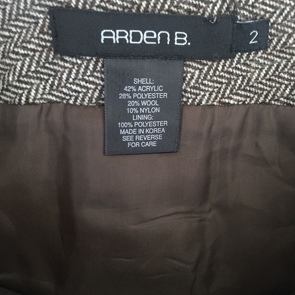 ARDEN B Herringbone Tweed Skirt - Picture 6 of 7